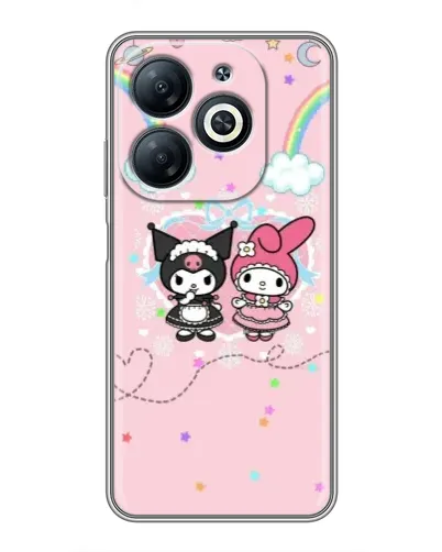 Чехол для Infinix Smart 8 с картинкой «My Melody и Kuromi»