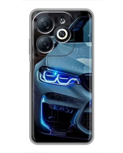 Чехол для Infinix Smart 8 с картинкой «Взгляд BMW с синими фарами» Чехол для Infinix Smart 8 с картинкой «Взгляд BMW с синими фарами»
