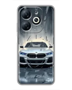 Чехол для Infinix Smart 8 с картинкой «BMW в свете фар»