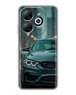 Чехол для Infinix Smart 8 с картинкой «BMW в огнях города»