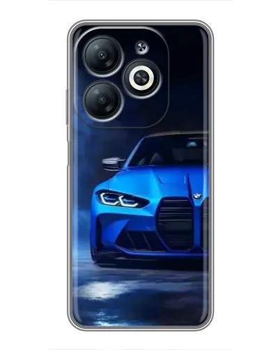 Чехол для Infinix Smart 8 с картинкой «Голубая BMW M4» Чехол для Infinix Smart 8 с картинкой «Голубая BMW M4»