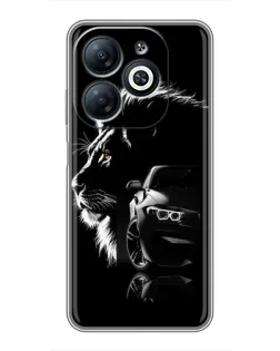 Чехол для Infinix Smart 8 с картинкой «BMW и лев»