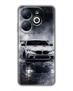 Чехол для Infinix Smart 8 с картинкой «BMW сквозь туман»
