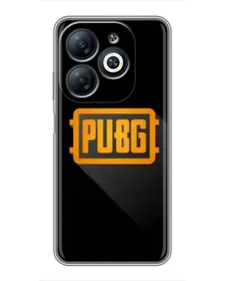 Чехол для Infinix Smart 8 с картинкой «PUBG — рамка лого»