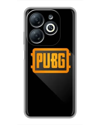 Чехол для Infinix Smart 8 с картинкой «PUBG — рамка лого» Чехол для Infinix Smart 8 с картинкой «PUBG — рамка лого»