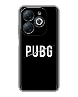 Чехол для Infinix Smart 8 с картинкой «PUBG — белый логотип»
