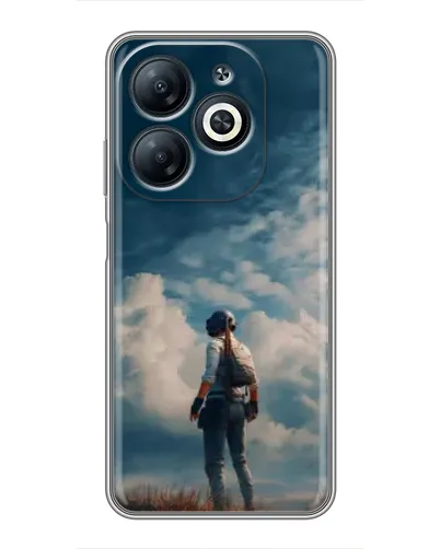 Чехол для Infinix Smart 8 с картинкой «Герой PUBG на скале» Чехол для Infinix Smart 8 с картинкой «Герой PUBG на скале»
