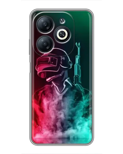 Чехол для Infinix Smart 8 с картинкой «PUBG — огненный воин» Чехол для Infinix Smart 8 с картинкой «PUBG — огненный воин»
