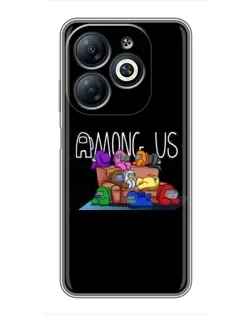 Чехол для Infinix Smart 8 с картинкой «Логотип Among Us»