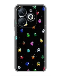 Чохол для Infinix Smart 8 з картинкою «Екіпаж Among Us»