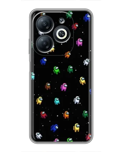 Чохол для Infinix Smart 8 з картинкою «Екіпаж Among Us»