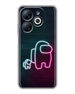 Чохол для Infinix Smart 8 з картинкою «Among Us неон-арт»