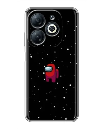 Чохол для Infinix Smart 8 з картинкою «Червоний Among Us»