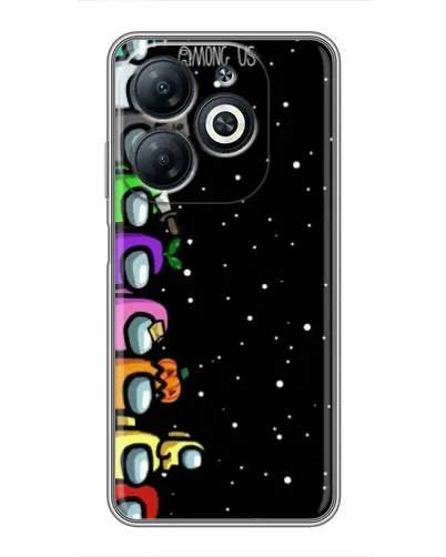 Чохол для Infinix Smart 8 з картинкою «Команда Among Us»