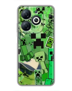 Чехол для Infinix Smart 8 с картинкой «Криперы Minecraft»