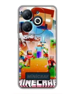 Чехол для Infinix Smart 8 с картинкой «Minecraft герои игры»