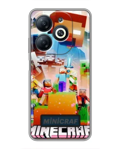 Чехол для Infinix Smart 8 с картинкой «Minecraft герои игры» Чехол для Infinix Smart 8 с картинкой «Minecraft герои игры»