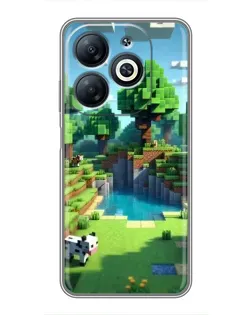 Чехол для Infinix Smart 8 с картинкой «Minecraft летний день»