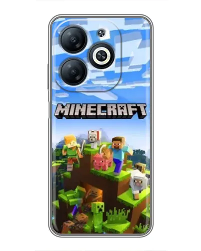 Чехол для Infinix Smart 8 с картинкой «Minecraft классический мир» Чехол для Infinix Smart 8 с картинкой «Minecraft классический мир»