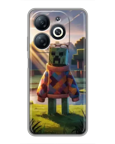 Чехол для Infinix Smart 8 с картинкой «Крипер в свитере» Чехол для Infinix Smart 8 с картинкой «Крипер в свитере»