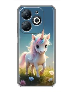 Чохол для Infinix Smart 8 з картинкою «Єдиноріг на галявині»