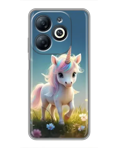 Чохол для Infinix Smart 8 з картинкою «Єдиноріг на галявині»
