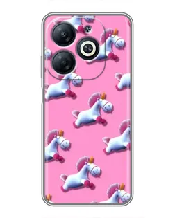Чохол для Infinix Smart 8 з картинкою «Єдинороги на рожевому»