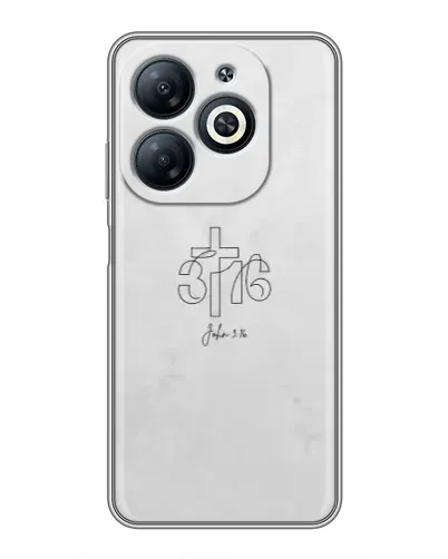 Чехол для Infinix Smart 8 с картинкой «Иоанна 3:16 Крест»