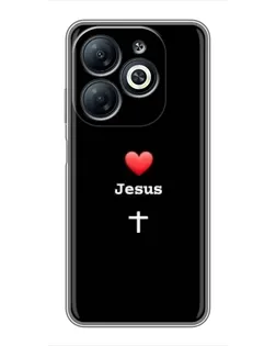 Чохол для Infinix Smart 8 з картинкою «Серце - Jesus» Чохол для Infinix Smart 8 з картинкою «Серце - Jesus»