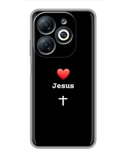 Чехол для Infinix Smart 8 с картинкой «Сердце - Jesus»