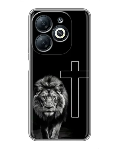 Чехол для Infinix Smart 8 с картинкой «Лев и Крест»