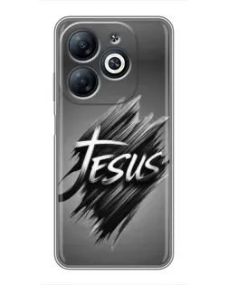 Чехол для Infinix Smart 8 с картинкой «Надпись Jesus Graffiti»