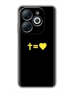 Чехол для Infinix Smart 8 с картинкой «Сердце и Крест»