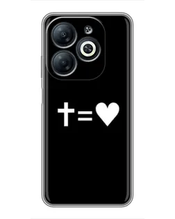 Чехол для Infinix Smart 8 с картинкой «Крест и Сердце»