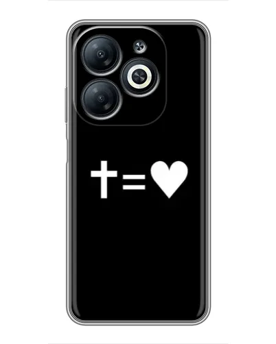 Чехол для Infinix Smart 8 с картинкой «Крест и Сердце»