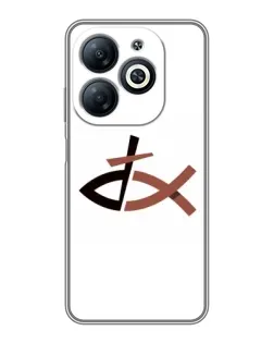 Чехол для Infinix Smart 8 с картинкой «Рыба и крест»