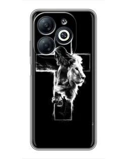 Чехол для Infinix Smart 8 с картинкой «Сияющий крест Jesus»