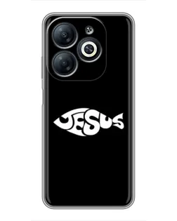 Чехол для Infinix Smart 8 с картинкой «Рыба Jesus»