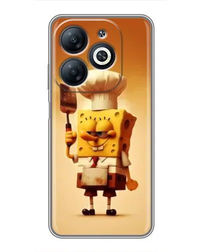 Чохол для Infinix Smart 8 з картинкою «Губка Боб кухар»