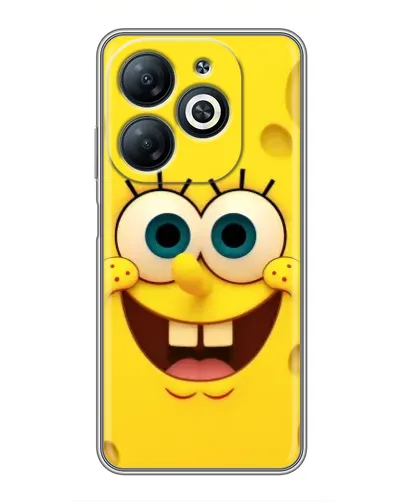Чохол для Infinix Smart 8 з картинкою «Губка Боб посмішка»
