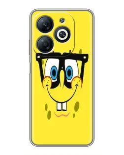 Чохол для Infinix Smart 8 з картинкою «Мінімалістичний Спанч Боб»