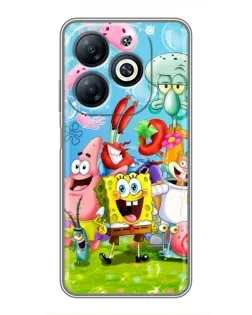 Чохол для Infinix Smart 8 з картинкою «Губка Боб та друзі»