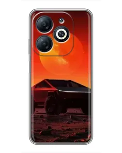 Чохол для Infinix Smart 8 з картинкою «Cybertruck на Марсі»