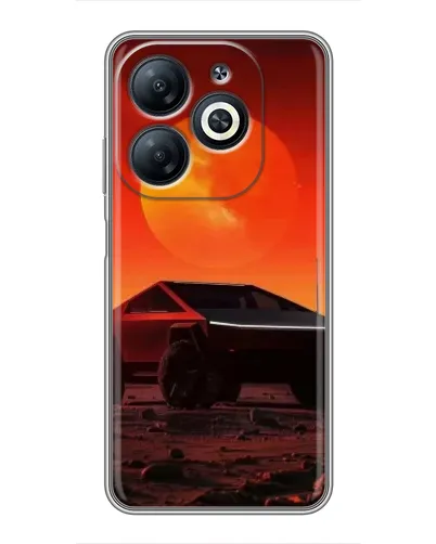 Чехол для Infinix Smart 8 с картинкой «Cybertruck на Марсе»