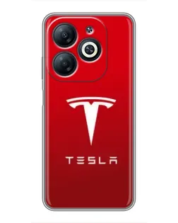 Чохол для Infinix Smart 8 з картинкою «Tesla Red Classic»