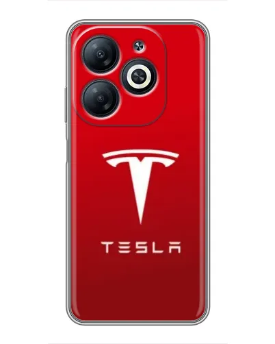 Чехол для Infinix Smart 8 с картинкой «Tesla Red Classic»