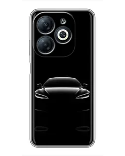 Чохол для Infinix Smart 8 з картинкою «Силует Tesla Night»