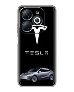 Чехол для Infinix Smart 8 с картинкой «Tesla Model Y»