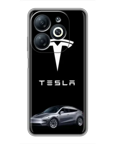 Чехол для Infinix Smart 8 с картинкой «Tesla Model Y»