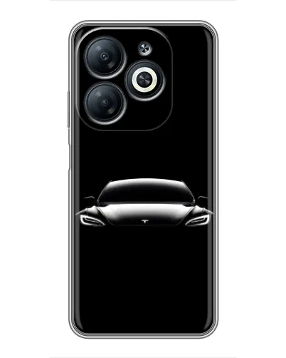 Чехол для Infinix Smart 8 с картинкой «Фары Tesla Night»